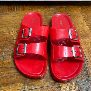 Red sandals